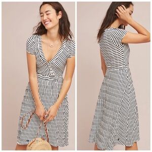 anthropologie maeve paladino textured faux wrap dress small 4